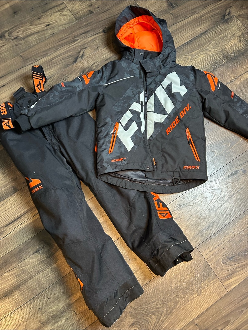 FXR Kids Black & Orange Insulated Snow Jacket